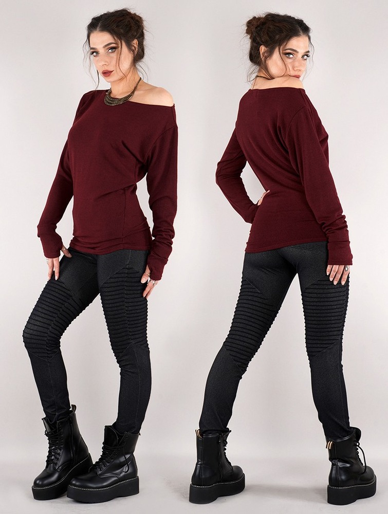 Toonzshop Kayäaz Batwing Sleeve Sweater Naisten Villapaita Wine | 6082RPGBQ