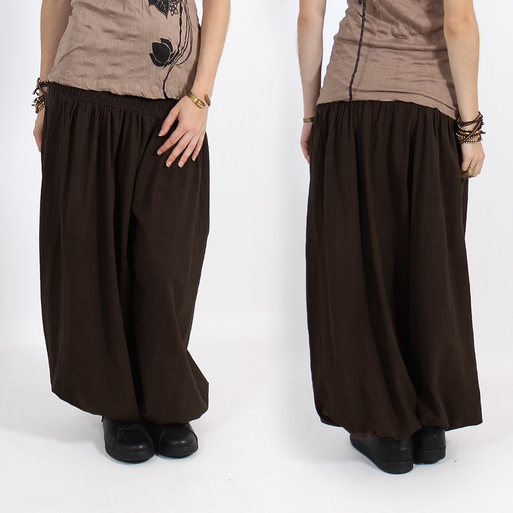 Toonzshop Layto Gender Neutral Harem Pants Naisten Housut Tummanruskea | 0846OVCYH