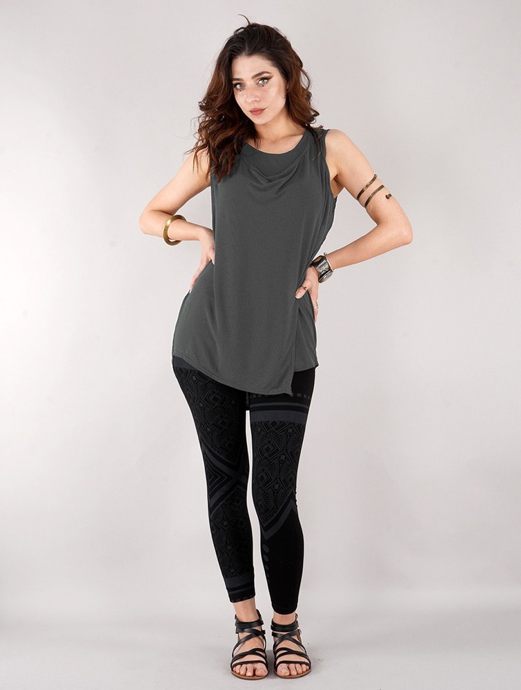 Toonzshop Leigha Loose Sleeveless Top Naisten Topit Tummanharmaat | 3245ZTCIW