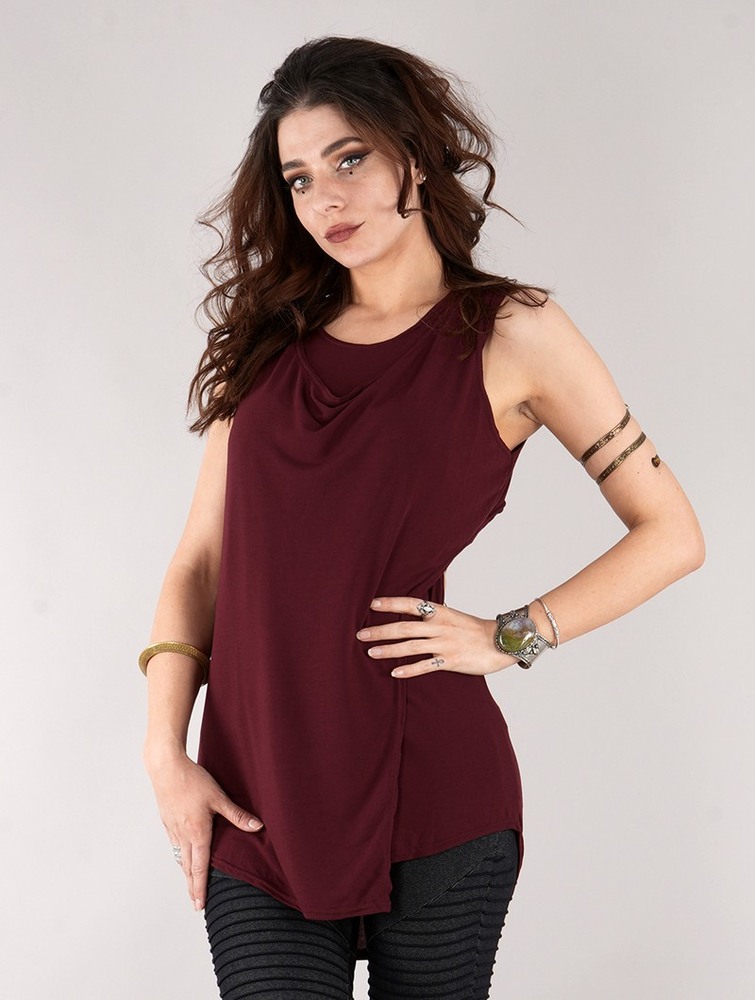 Toonzshop Leigha Loose Sleeveless Top Naisten Topit Wine | 5720OJMUA