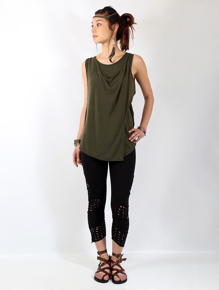 Toonzshop Leigha Loose Sleeveless Top Naisten Topit Oliivinvihreä Vihreä | 7416TDEBH