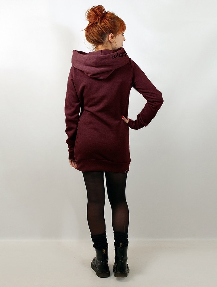 Toonzshop Lovely Reaper Long Hoodie Naisten Huppari Mottled wine | 7491FBSEH