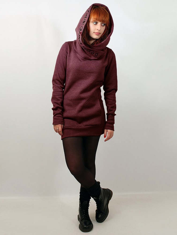 Toonzshop Lovely Reaper Long Hoodie Naisten Huppari Mottled wine | 7491FBSEH