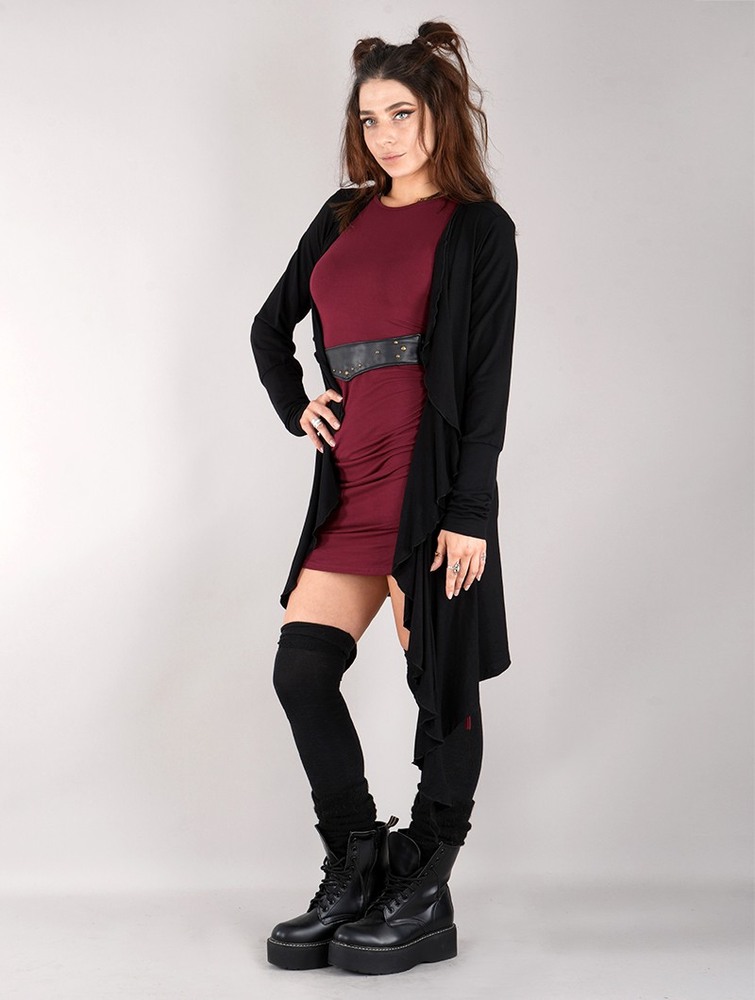 Toonzshop Lupulia Long Cardigan Naisten Neuletakki Mustat | 5693EOVTR