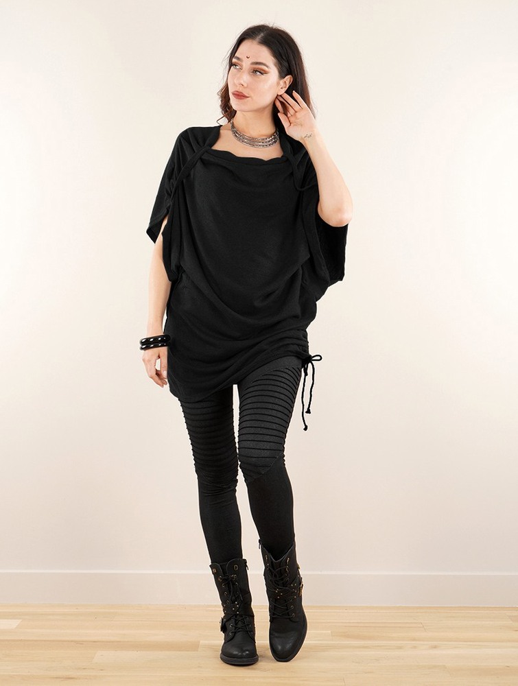 Toonzshop Mandlu Tunic Top Naisten Topit Mustat | 3264HKMBY