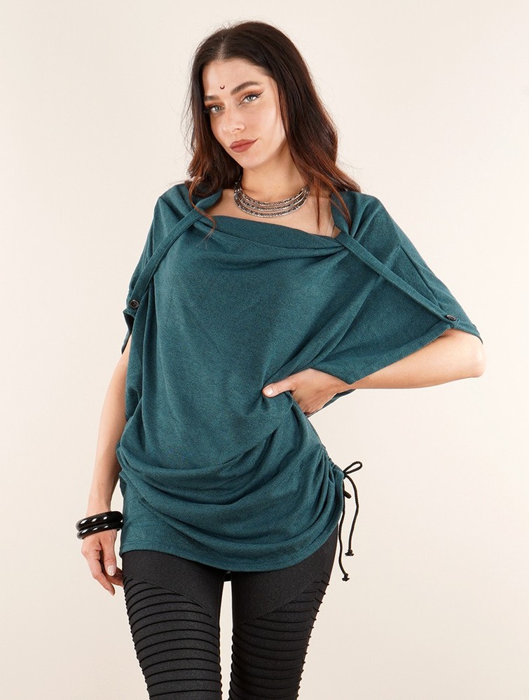 Toonzshop Mandlu Tunic Top Naisten Topit Tealblue | 7320RATXL