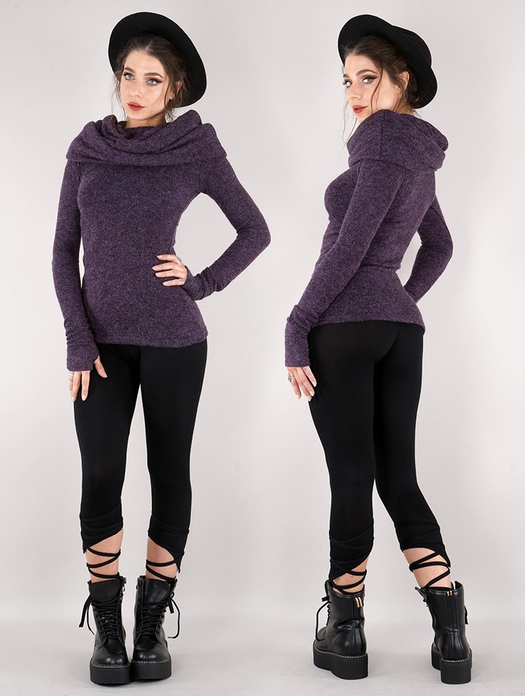 Toonzshop Mantra Big Collar Sweater Naisten Villapaita Violetit | 7401PIYZL