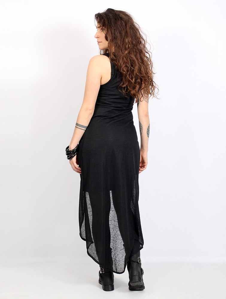 Toonzshop Marrakech Sleeveless Long Vest Naisten Liivi Mustat | 4725LJHNA