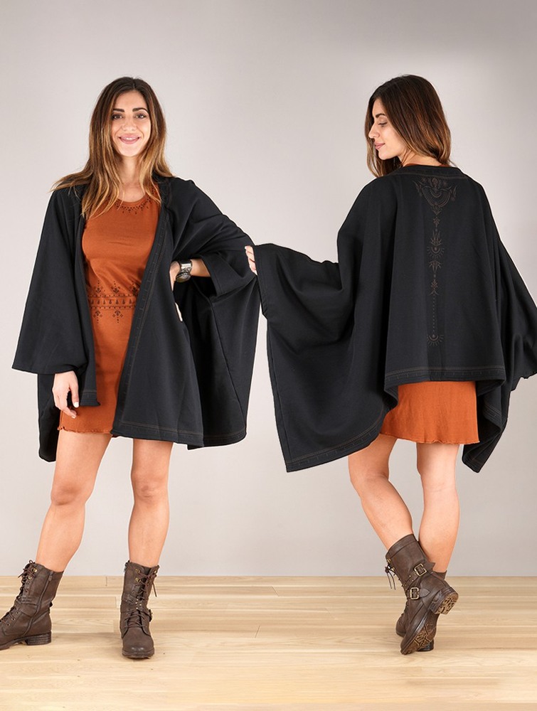 Toonzshop Melian Zohraa Kimono Jacket Naisten Takit Mustat | 9241LPXED