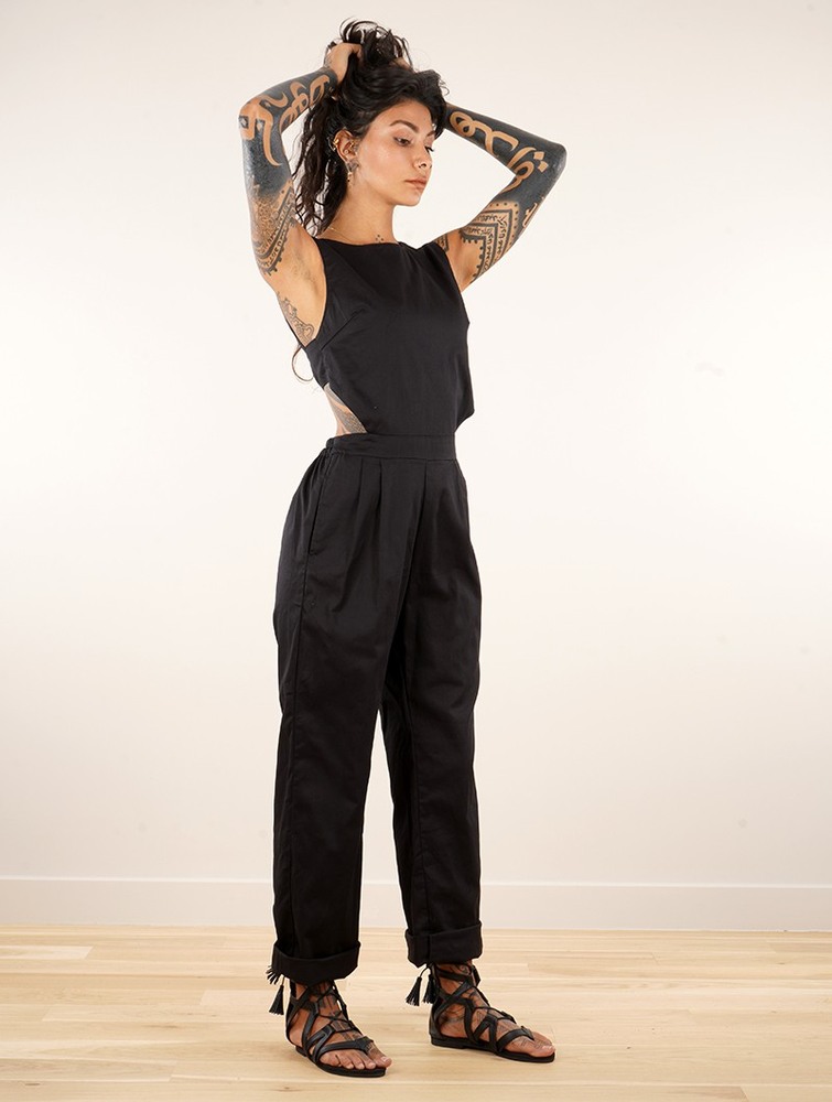 Toonzshop Minyar Bare Back Strappy Jumpsuit Naisten Jumpsuit Mustat | 3761MSKVQ