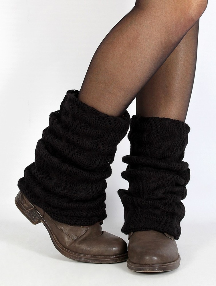 Toonzshop Naïlae Crochet Legwarmers Naisten Legwarmer Mustat | 5817CABQP