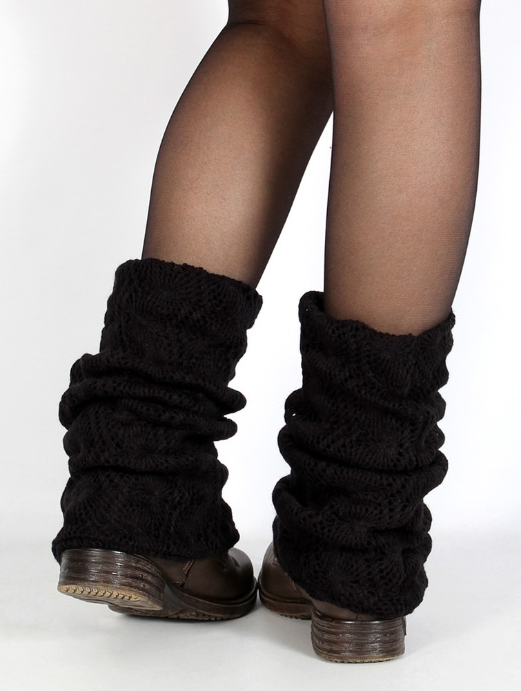 Toonzshop Naïlae Crochet Legwarmers Naisten Legwarmer Mustat | 5817CABQP