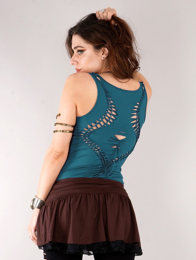 Toonzshop Naoko Tank Top Naisten Hihaton Paita Teal | 2340RLGOB