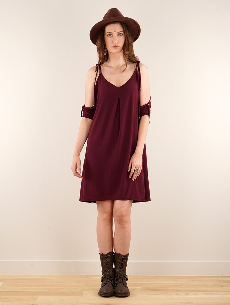 Toonzshop Narasimhäa Bare Shoulders Dress Naisten Mekko Wine | 2356UYCPW