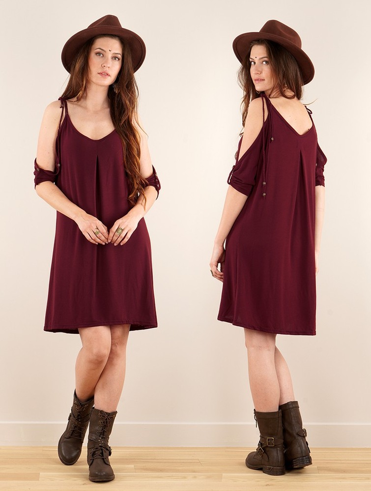 Toonzshop Narasimhäa Bare Shoulders Dress Naisten Mekko Wine | 2356UYCPW