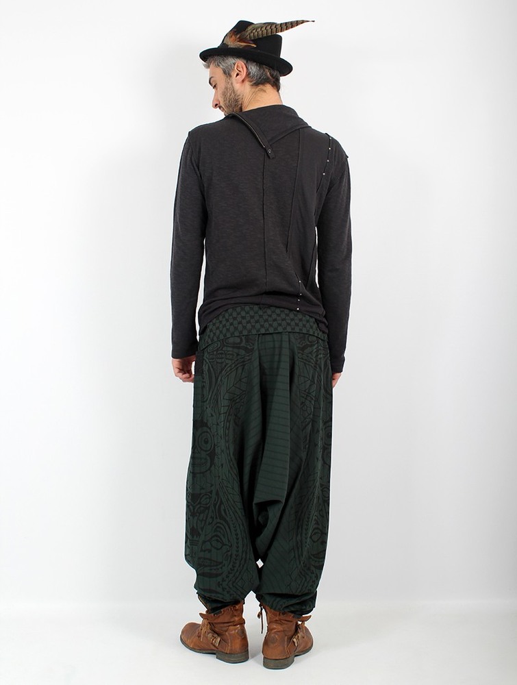 Toonzshop Necka Gender Neutral Harem Pants Miesten Housut Vihreä | 7091MFCVY