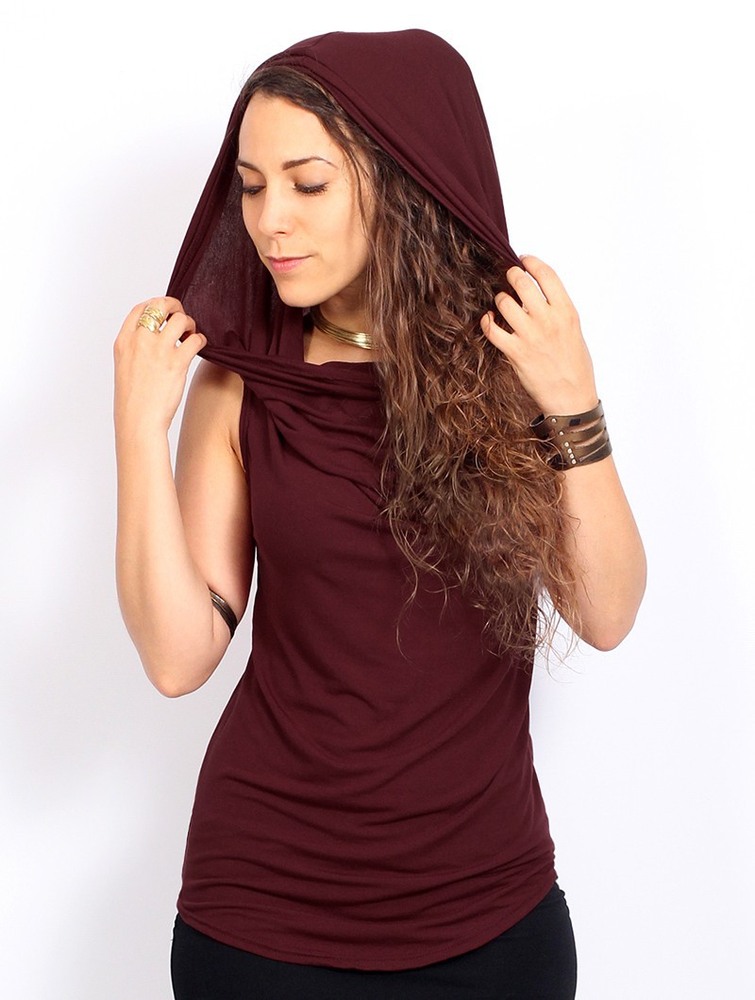 Toonzshop Nephilim Cowl Neck Sleeveless Top Naisten Topit Wine | 7368NWZLC