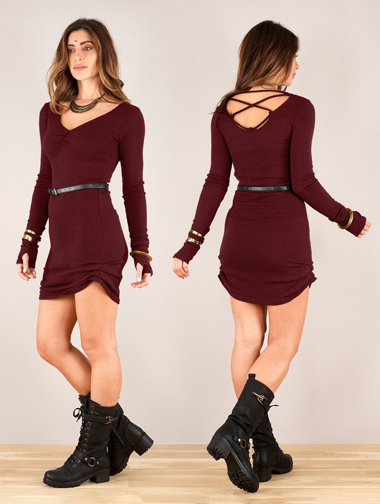 Toonzshop Nikkäa Sweater Dress Naisten Mekko Wine | 3259HNYZS