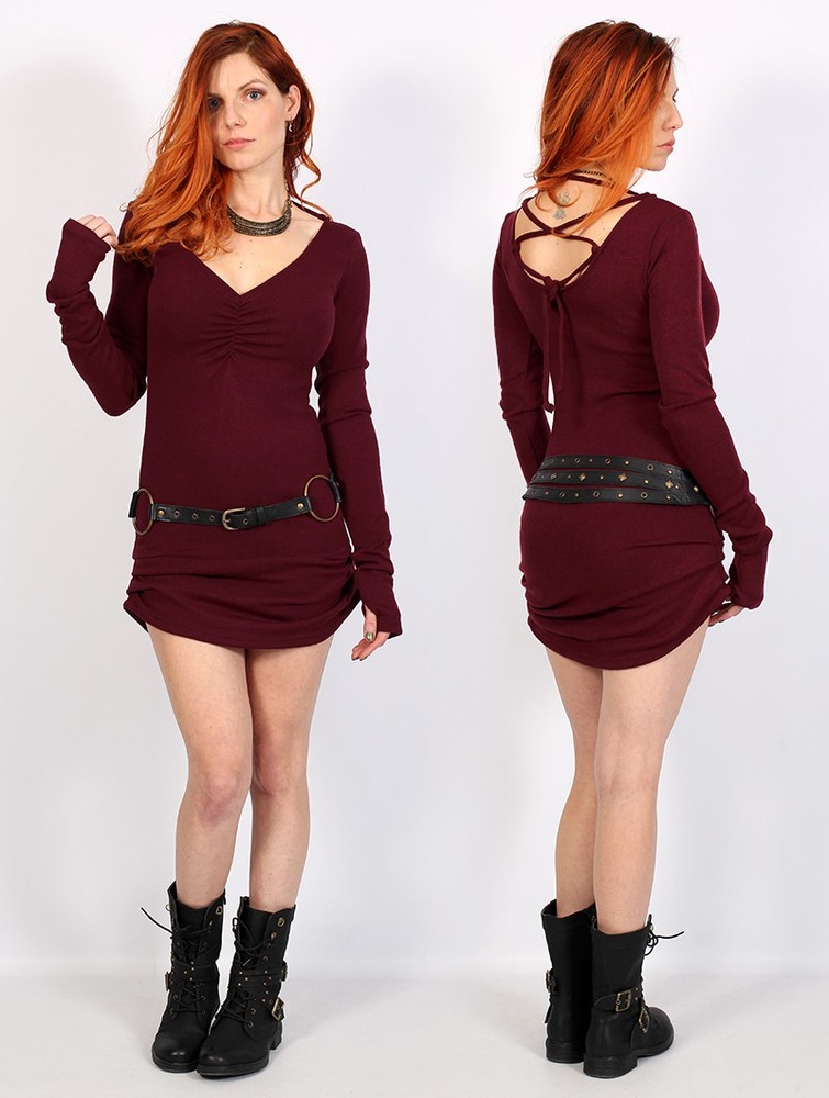 Toonzshop Nikkäa Sweater Dress Naisten Mekko Wine | 3259HNYZS