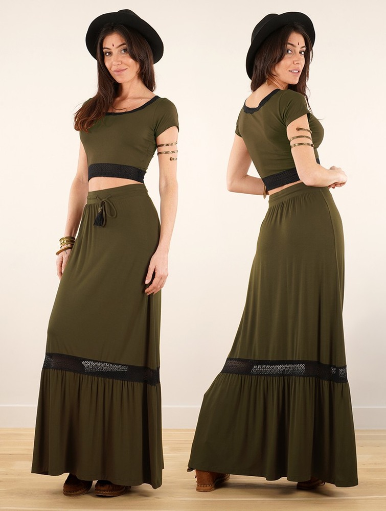 Toonzshop Nimue Long Skirt Naisten Hame Vihreä | 4872JSGZH