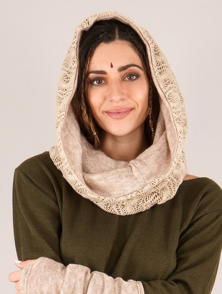 Toonzshop Oöna Crochet Snood Scarf Naisten Huivi Beige | 3762XUBFQ