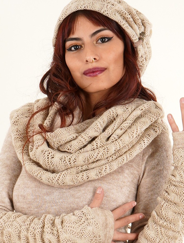 Toonzshop Oöna Crochet Snood Scarf Naisten Huivi Beige | 3762XUBFQ