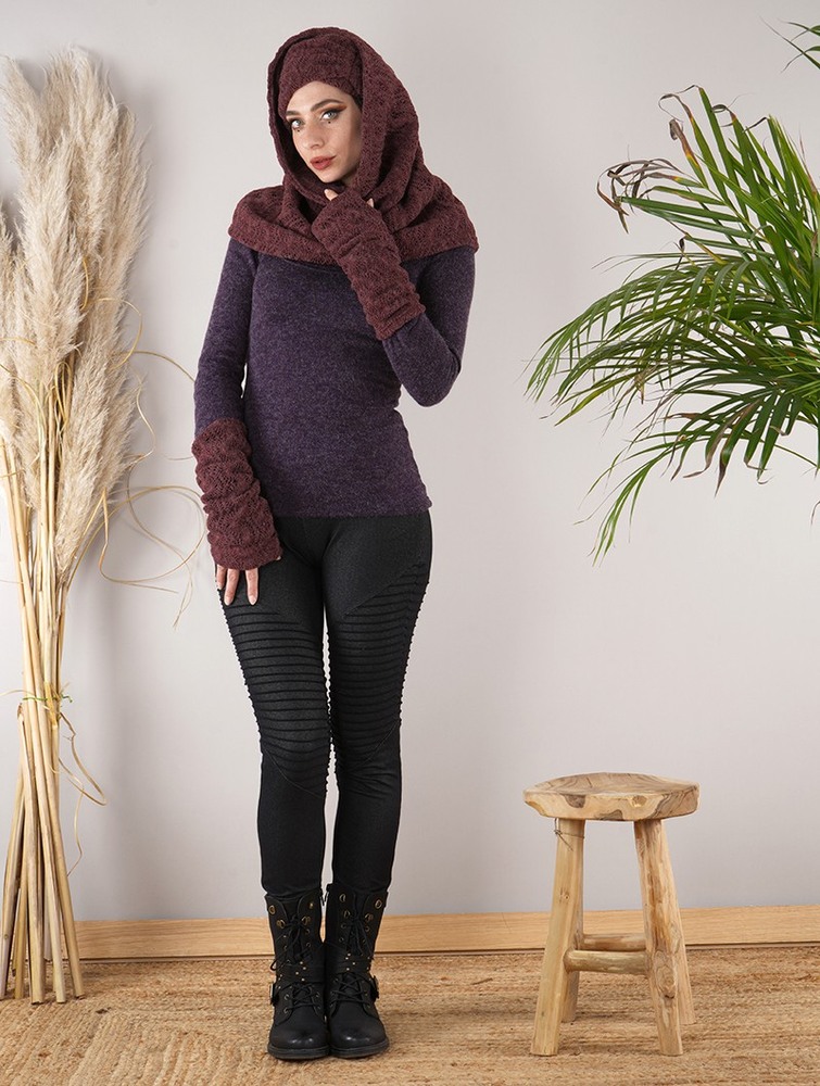 Toonzshop Oöna Crochet Snood Scarf Naisten Huivi Wine | 1089PMOKW