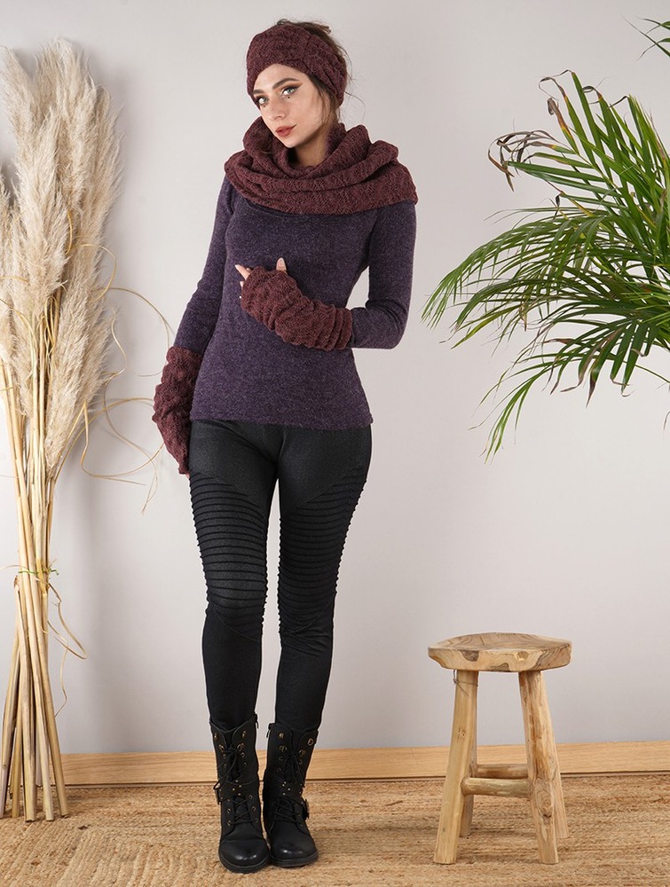 Toonzshop Oöna Crochet Snood Scarf Naisten Huivi Wine | 1089PMOKW