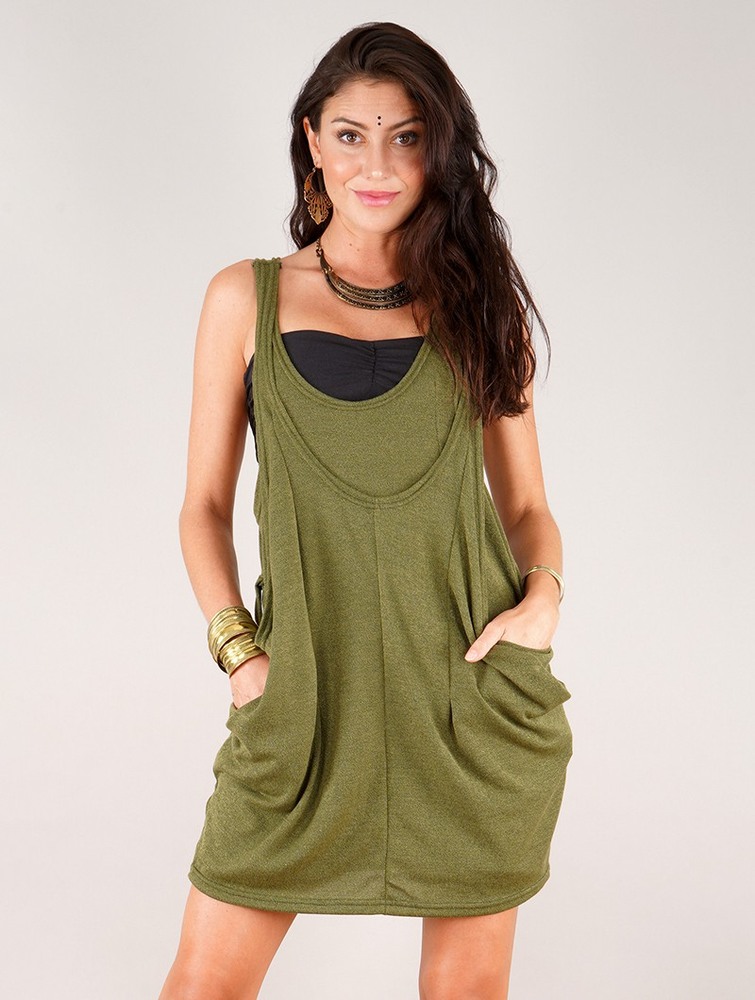 Toonzshop Palani Sleeveless Tunic Naisten Topit Vert kaki | 3108VLGIH