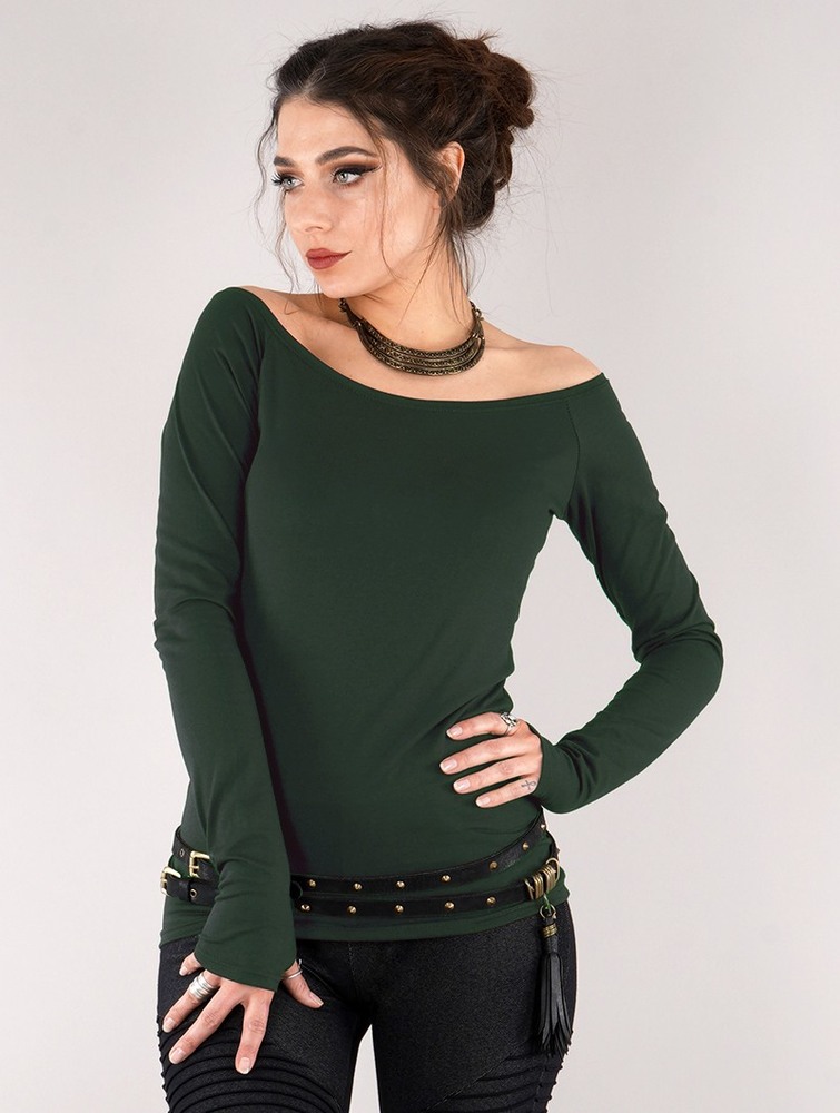 Toonzshop Saädiya Long Sleeve Top Naisten Topit Vihreä | 8670DHCVJ