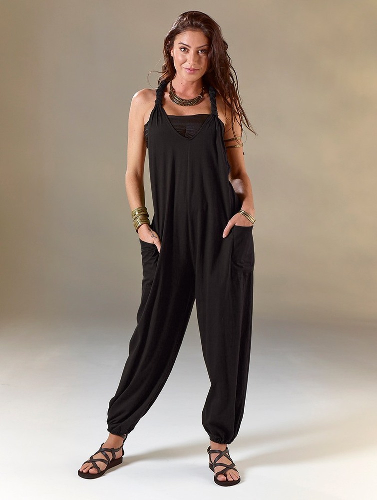 Toonzshop Sampatti Harem Pant Overalls Naisten Housut Mustat | 5269DCVZL