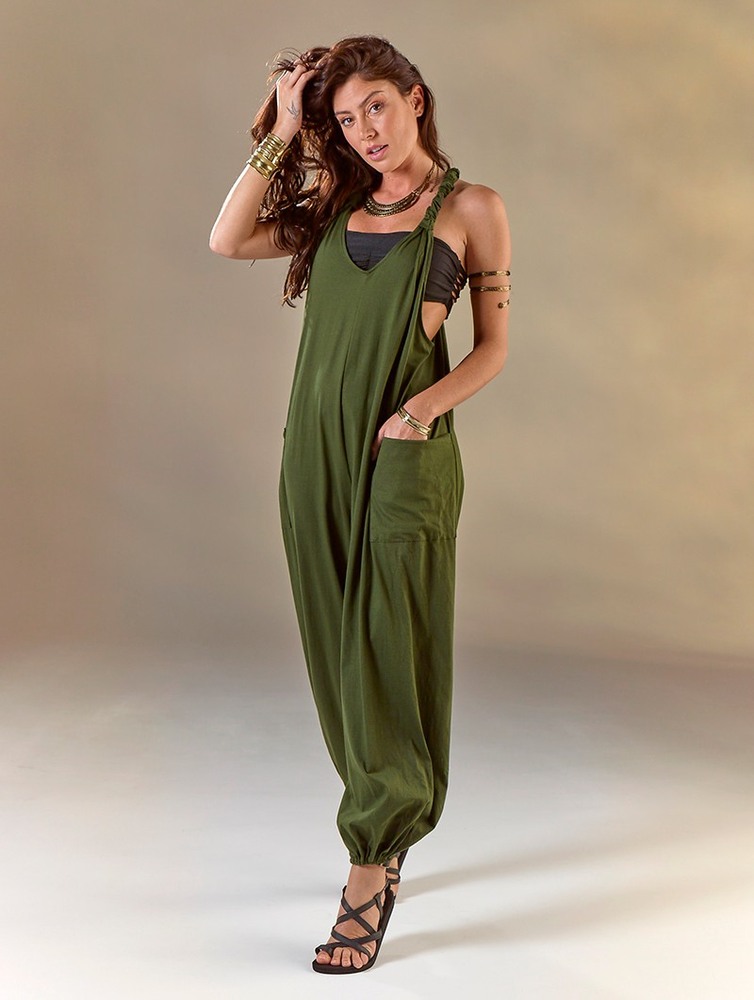 Toonzshop Sampatti Harem Pant Overalls Naisten Housut Vihreä | 8756JSIRZ