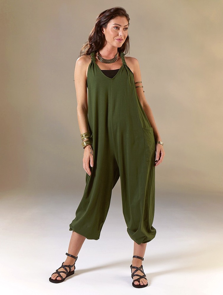 Toonzshop Sampatti Harem Pant Overalls Naisten Housut Vihreä | 8756JSIRZ