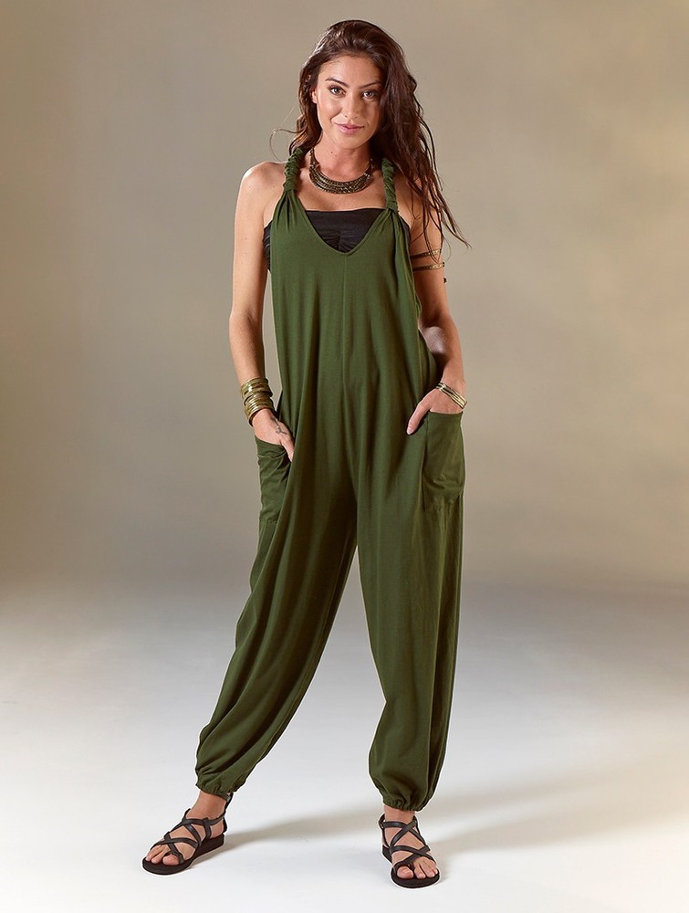 Toonzshop Sampatti Harem Pant Overalls Naisten Housut Vihreä | 8756JSIRZ