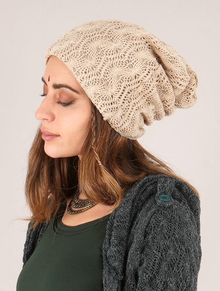 Toonzshop Sükk Crochet Dreadlocks Big Beanie Naisten Pipo Beige | 9206BLXMQ