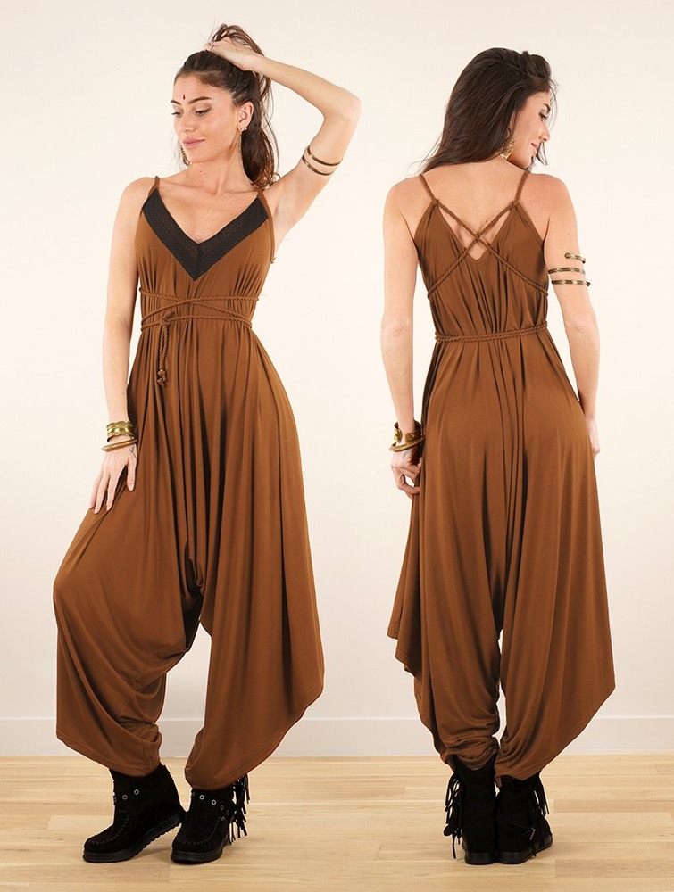 Toonzshop Topäaz Loose And Reversible Strappy Jumpsuit Naisten Jumpsuit Caramel | 1730VCGXM