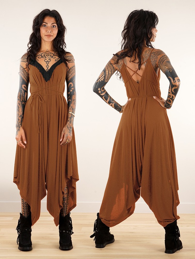 Toonzshop Topäaz Loose And Reversible Strappy Jumpsuit Naisten Jumpsuit Caramel | 1730VCGXM