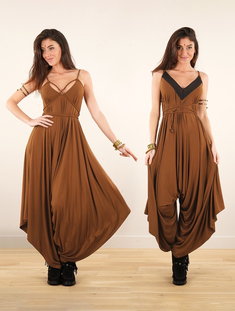 Toonzshop Topäaz Loose And Reversible Strappy Jumpsuit Naisten Jumpsuit Caramel | 1730VCGXM