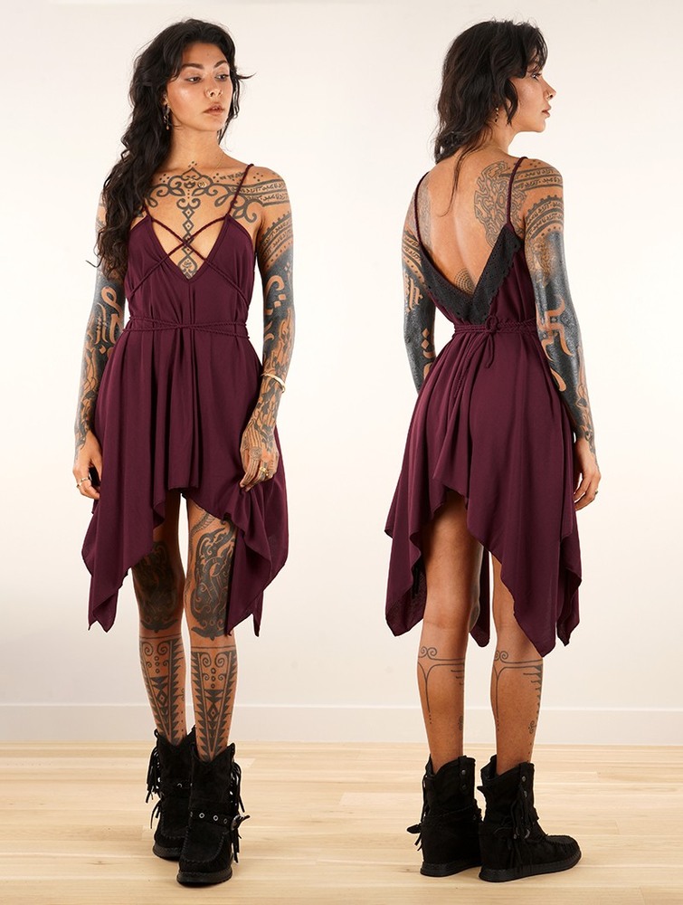 Toonzshop Topäaz Loose And Reversible Strappy Tunic Naisten Topit Wine | 6530XNSJF