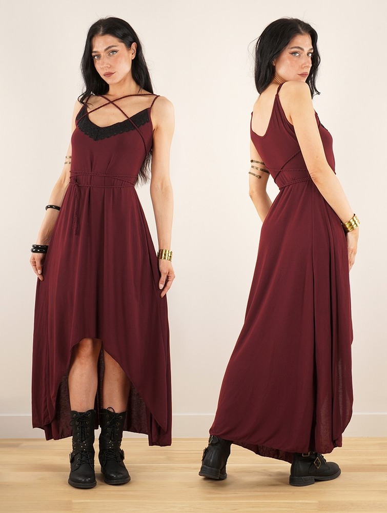 Toonzshop Topäaz Loose Strappy Long Dress Naisten Mekko Wine | 7248FSEYR