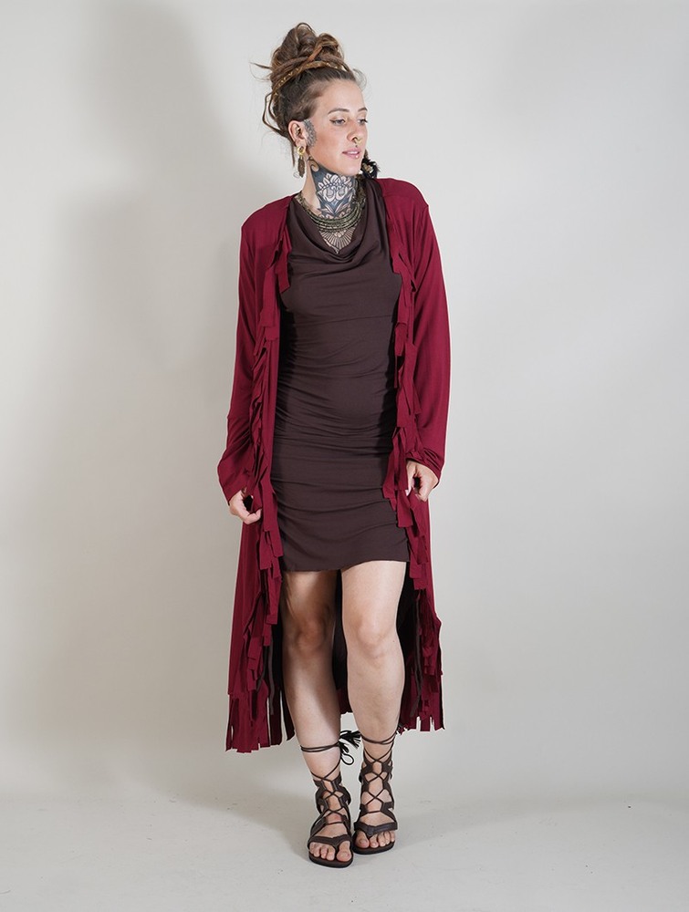 Toonzshop Vishaya Cardigan Naisten Neuletakki Wine | 2158DZRFB