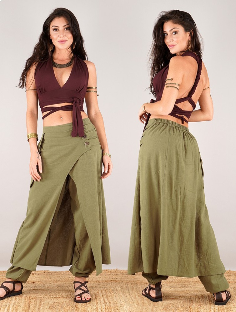 Toonzshop Wanda Harem Skirt Pants Naisten Hame Oliivinvihreä Vihreä | 9634ALTYB