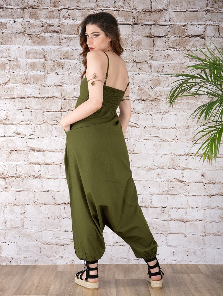 Toonzshop Yahnaa Harem Pant Overalls Naisten Housut Oliivinvihreä Vihreä | 7341NDFQA