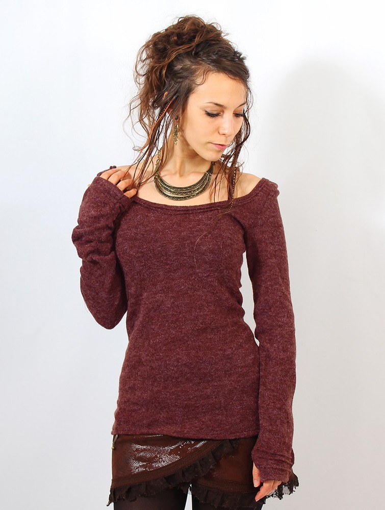 Toonzshop Ysïs Pullover Naisten Villapusero Wine | 9854MAITP