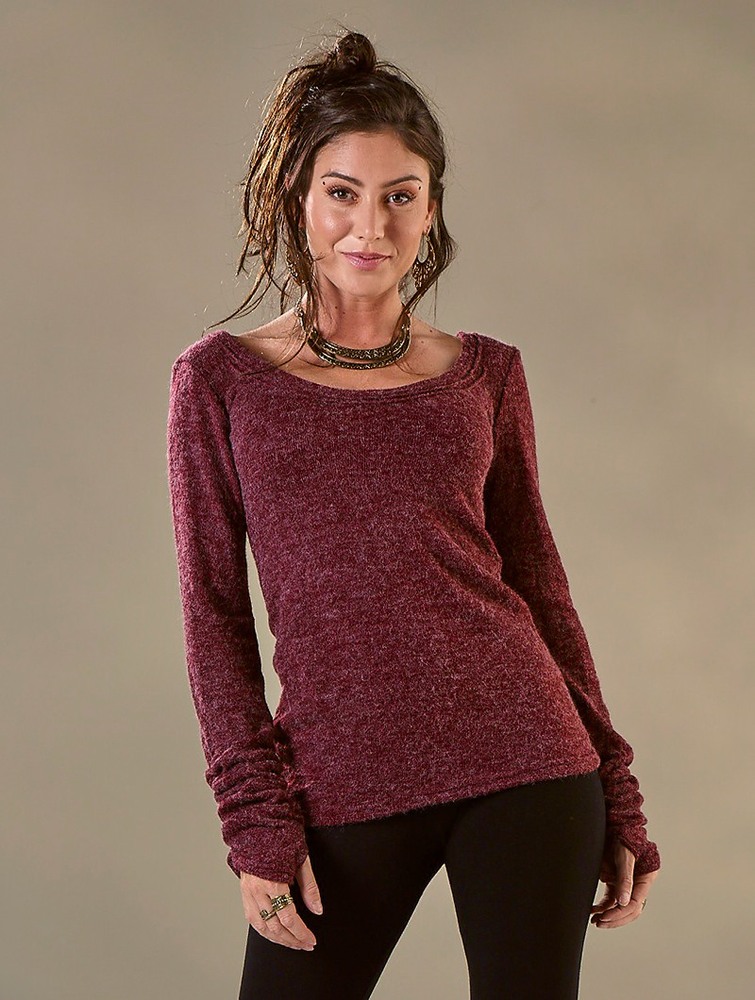 Toonzshop Ysïs Pullover Naisten Villapusero Wine | 9854MAITP