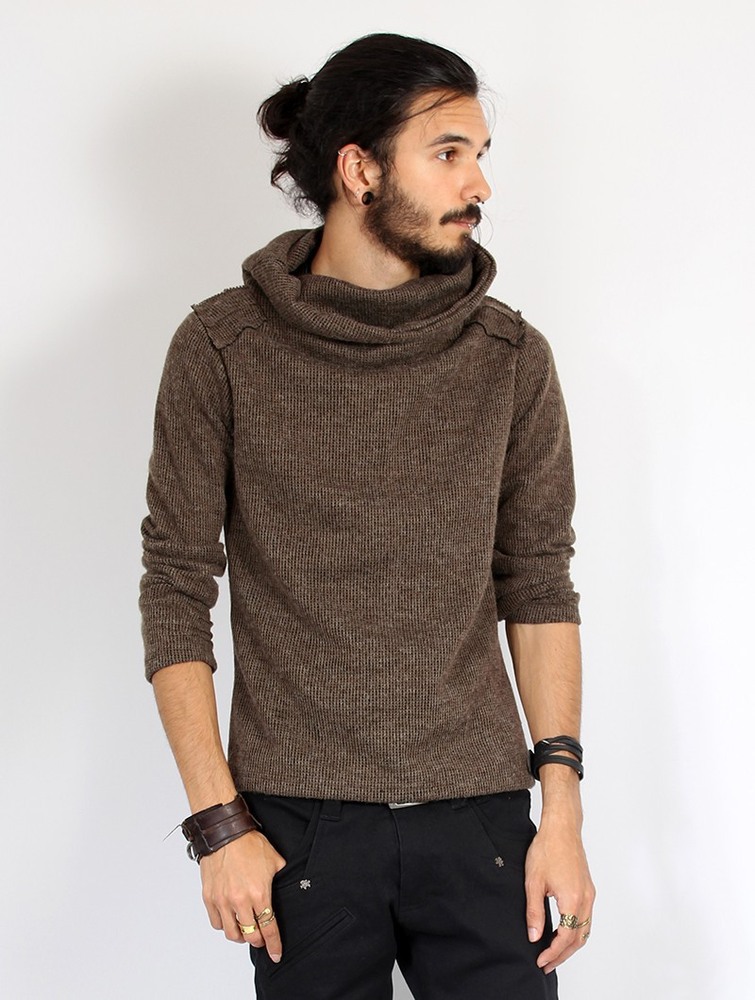 Toonzshop Özz Sweater Top Miesten Villapaita Ruskea | 1290YKNVS