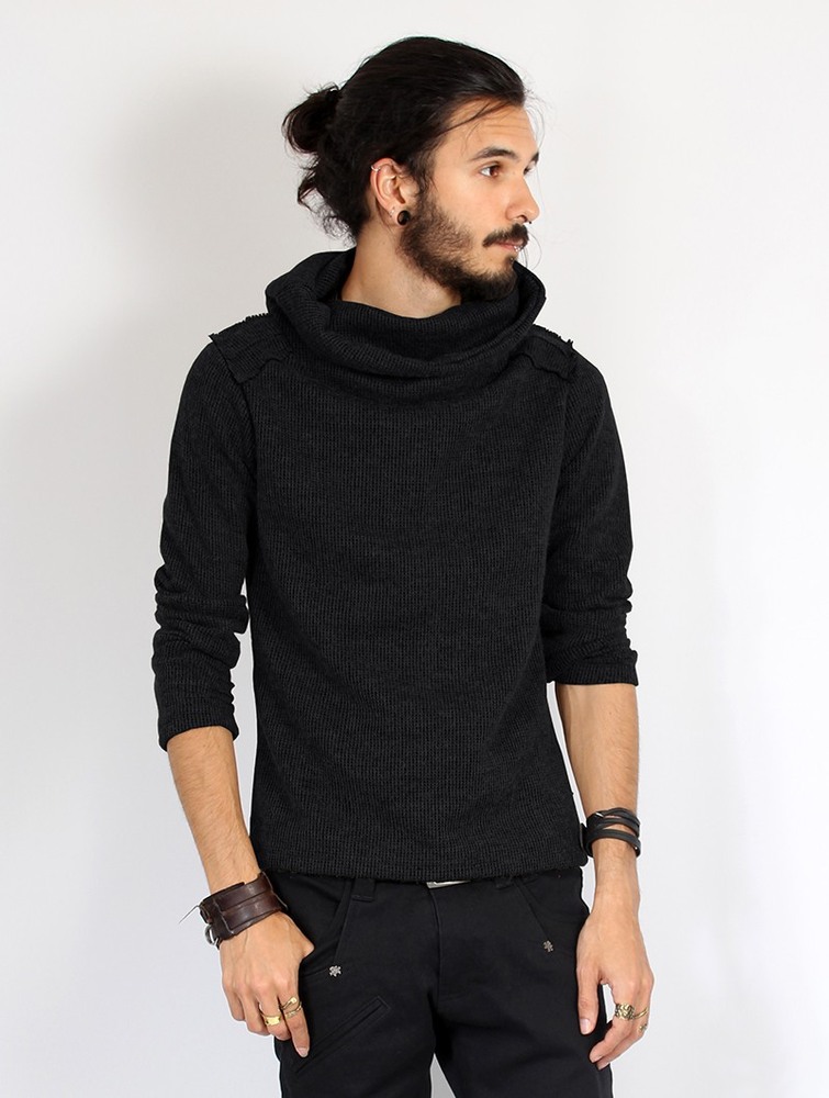 Toonzshop Özz Sweater Top Miesten Villapaita Mustat | 3192RFWSQ