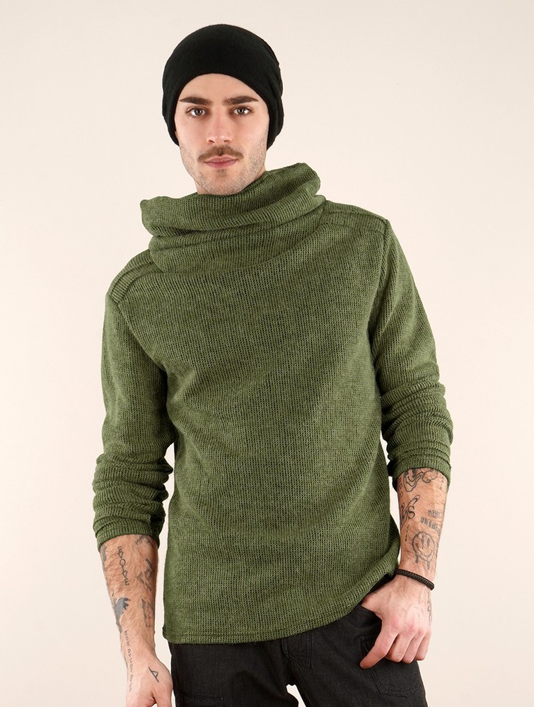 Toonzshop Özz Sweater Top Miesten Villapaita Vihreä | 0876AYGUO