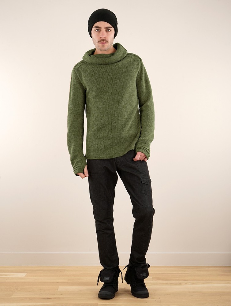 Toonzshop Özz Sweater Top Miesten Villapaita Vihreä | 0876AYGUO