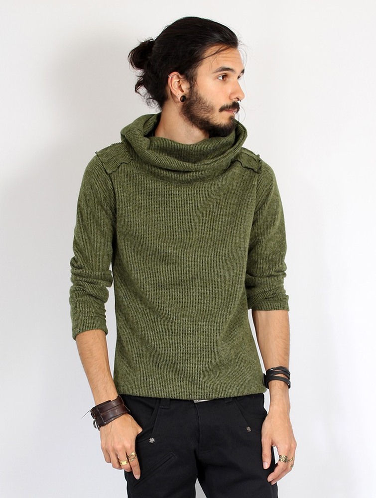 Toonzshop Özz Sweater Top Miesten Villapaita Vihreä | 0876AYGUO